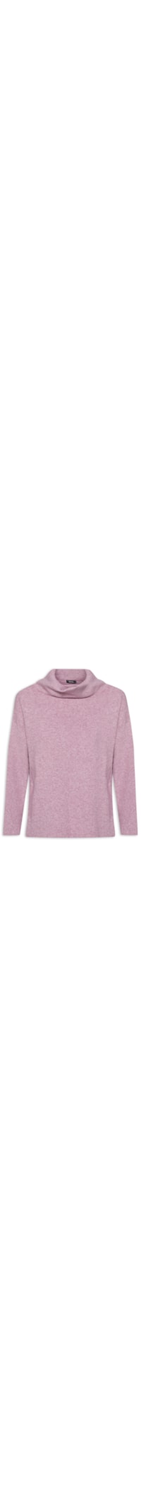 Suéter Feminino Tricot Básico Gola Alta - Rosa