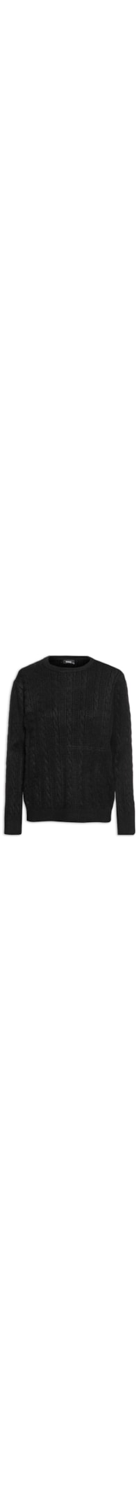 Suéter Feminino Tricot Com Detalhes - Preto