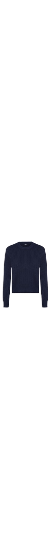 Suéter Feminino Tricot Com Manga Oversized - Azul