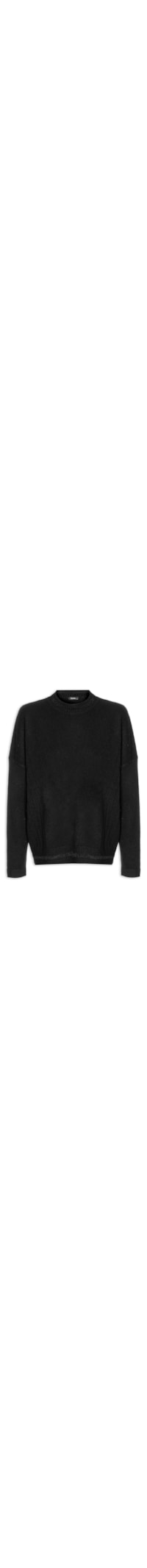Suéter Feminino Tricot Com Textura - Preto