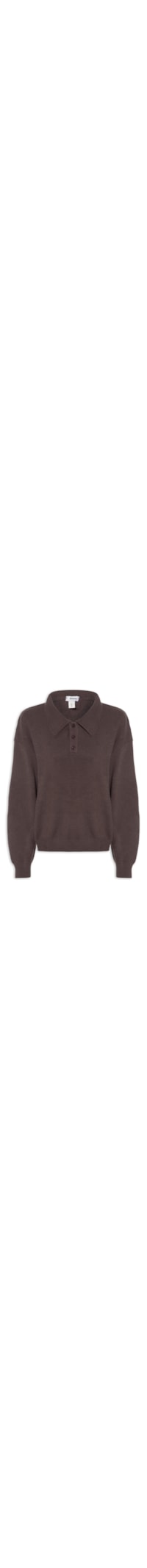Suéter Feminino Tricot Comfy Gola Esporte – Marrom