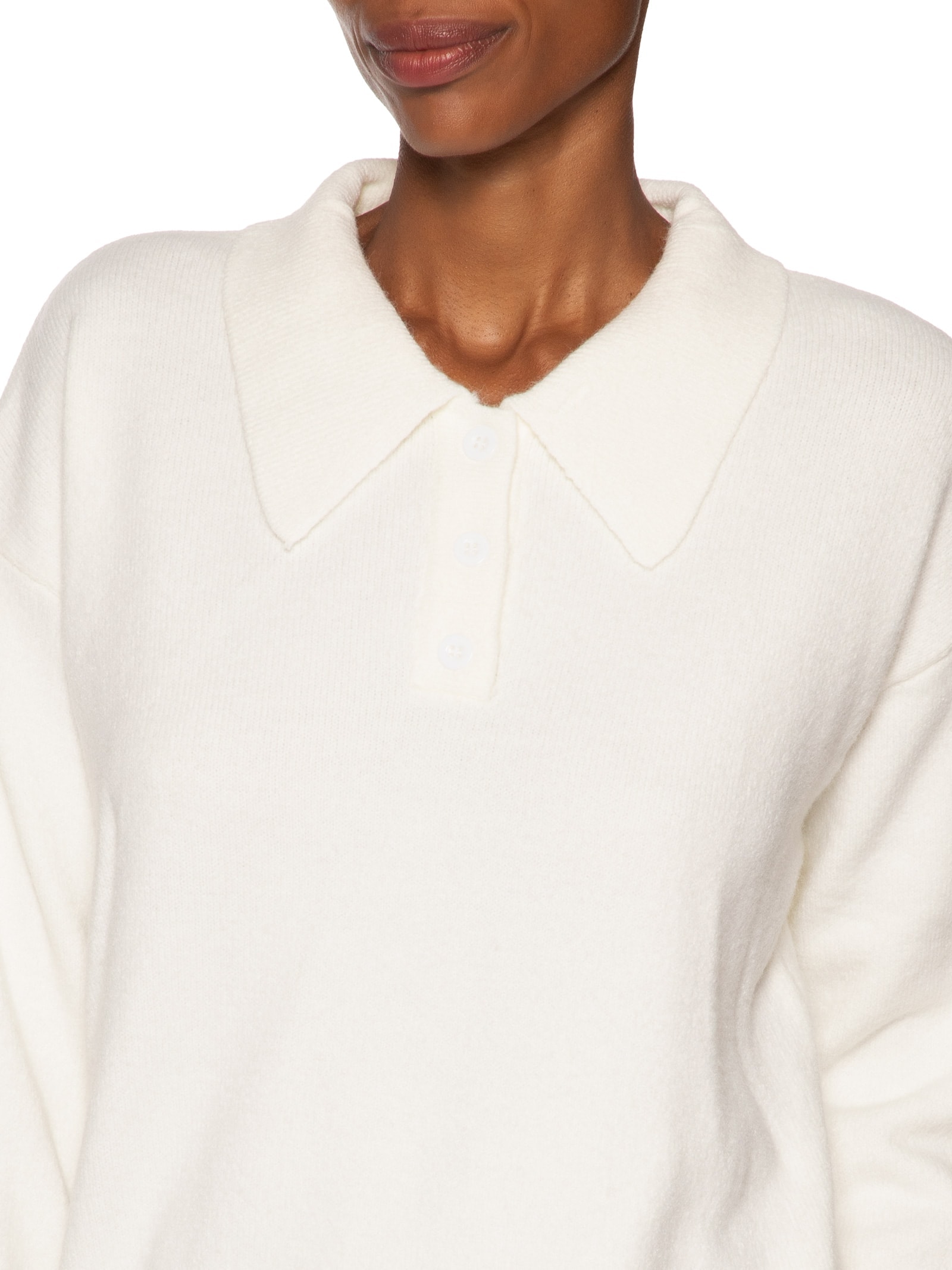 Suéter Feminino Tricot Comfy Gola Esporte – Off White Basiq