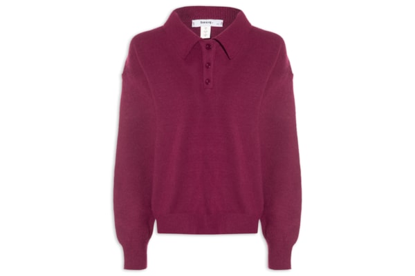 Suéter Feminino Tricot Comfy Gola Esporte – Vermelho