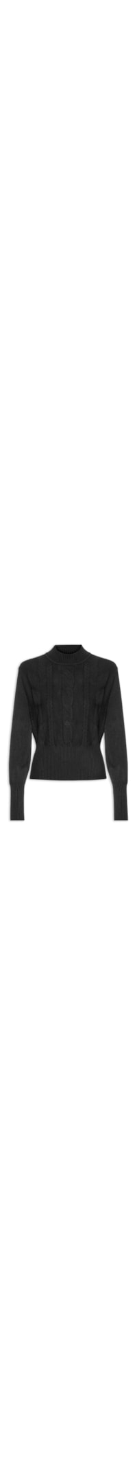 Suéter Feminino Tricot Curto - Preto