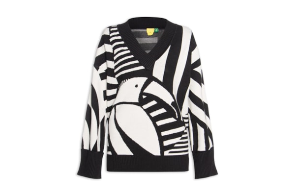 Suéter Feminino Tricot Decote V Tuca Legal - Preto