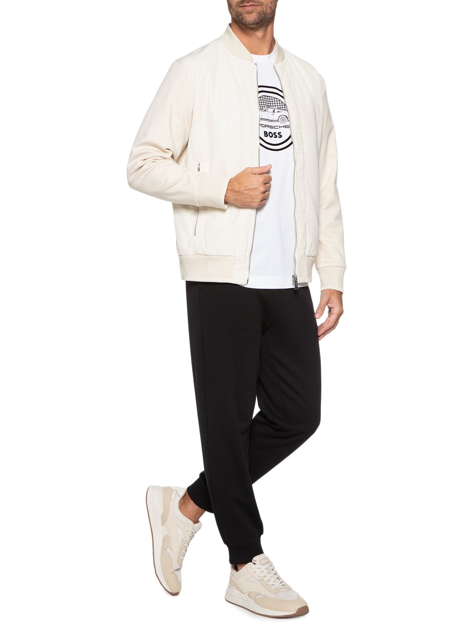 Suéter Feminino Tricot Gola Alta Branco Boss