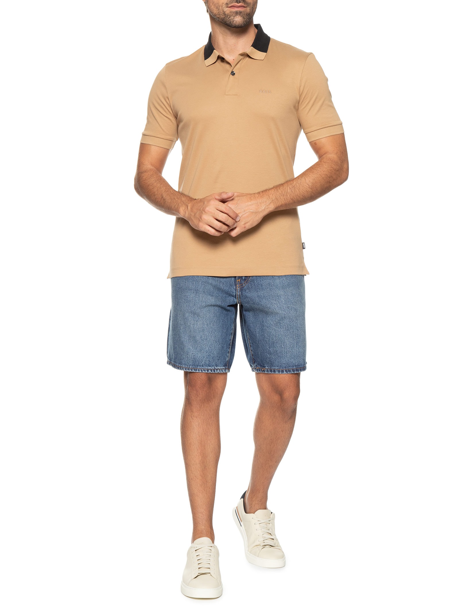 Suéter Feminino Tricot Gola Alta Branco Boss