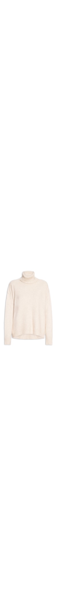 Suéter Feminino Tricot Gola Alta Texturizado - Bege