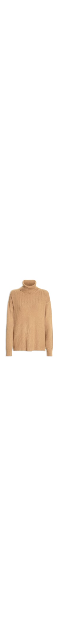 Suéter Feminino Tricot Gola Alta Texturizado - Marrom