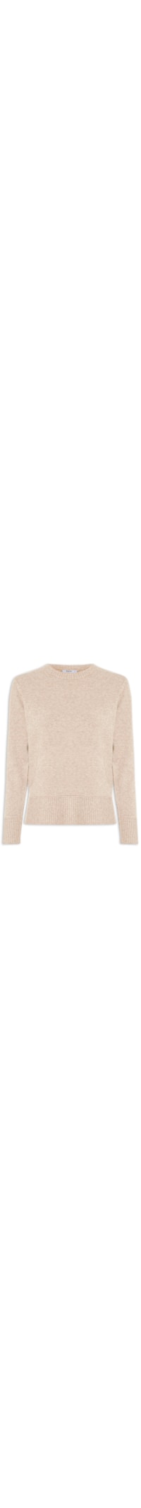 Suéter Feminino Tricot Oversized Básico - Bege