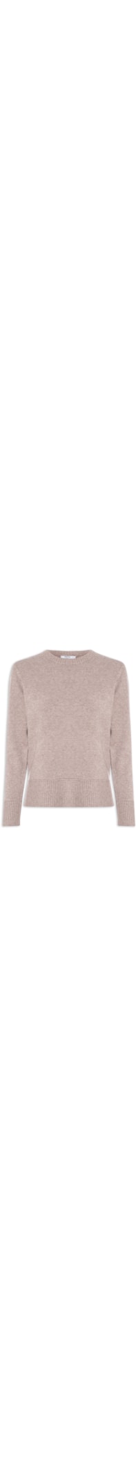 Suéter Feminino Tricot Oversized Básico - Bege