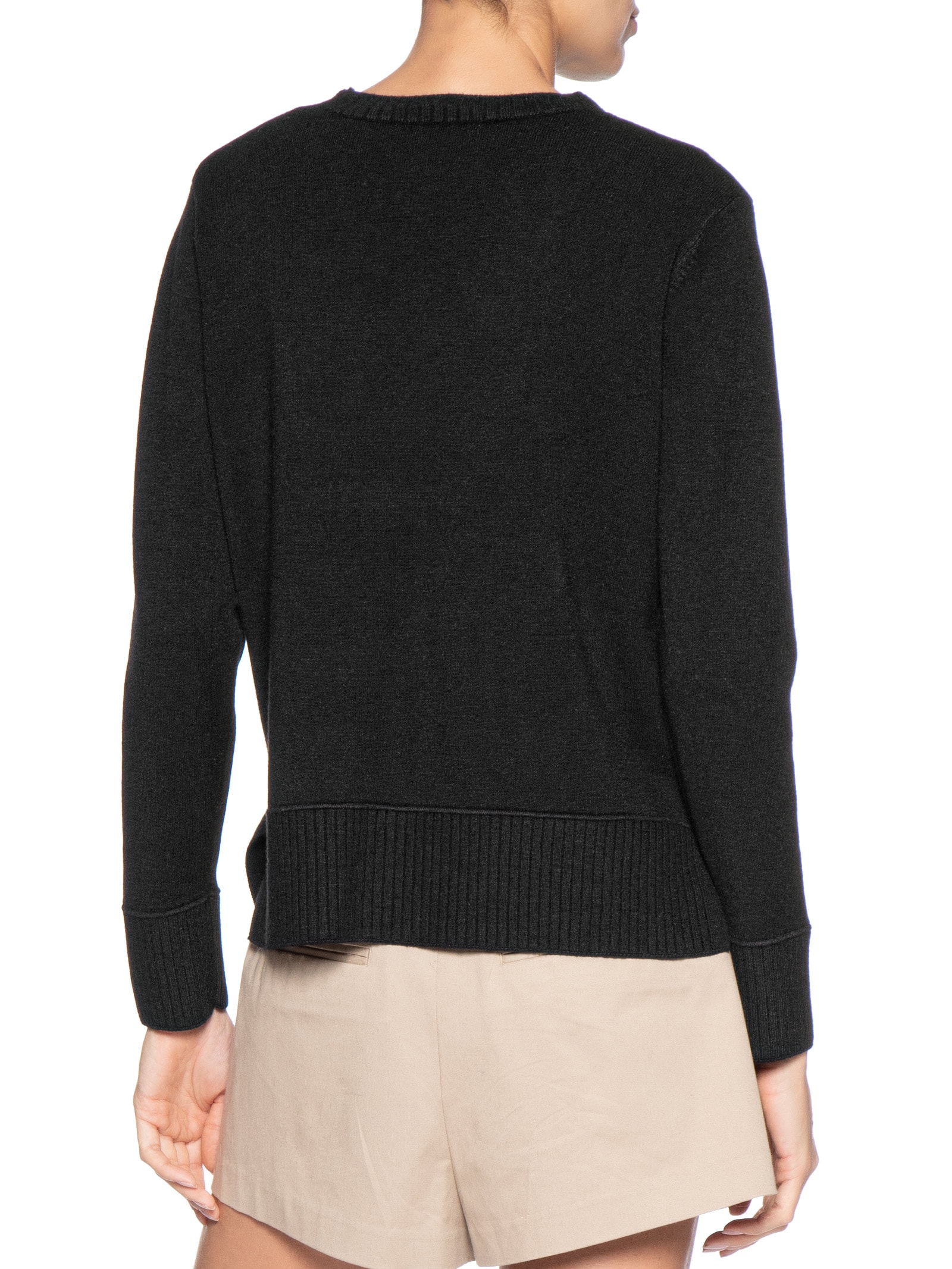 Suéter Feminino Tricot Oversized Básico Preto Basiq