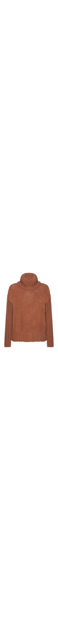 Suéter Feminino Tricot Oversized - Marrom