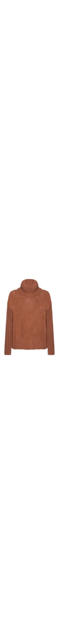 Suéter Feminino Tricot Oversized - Marrom