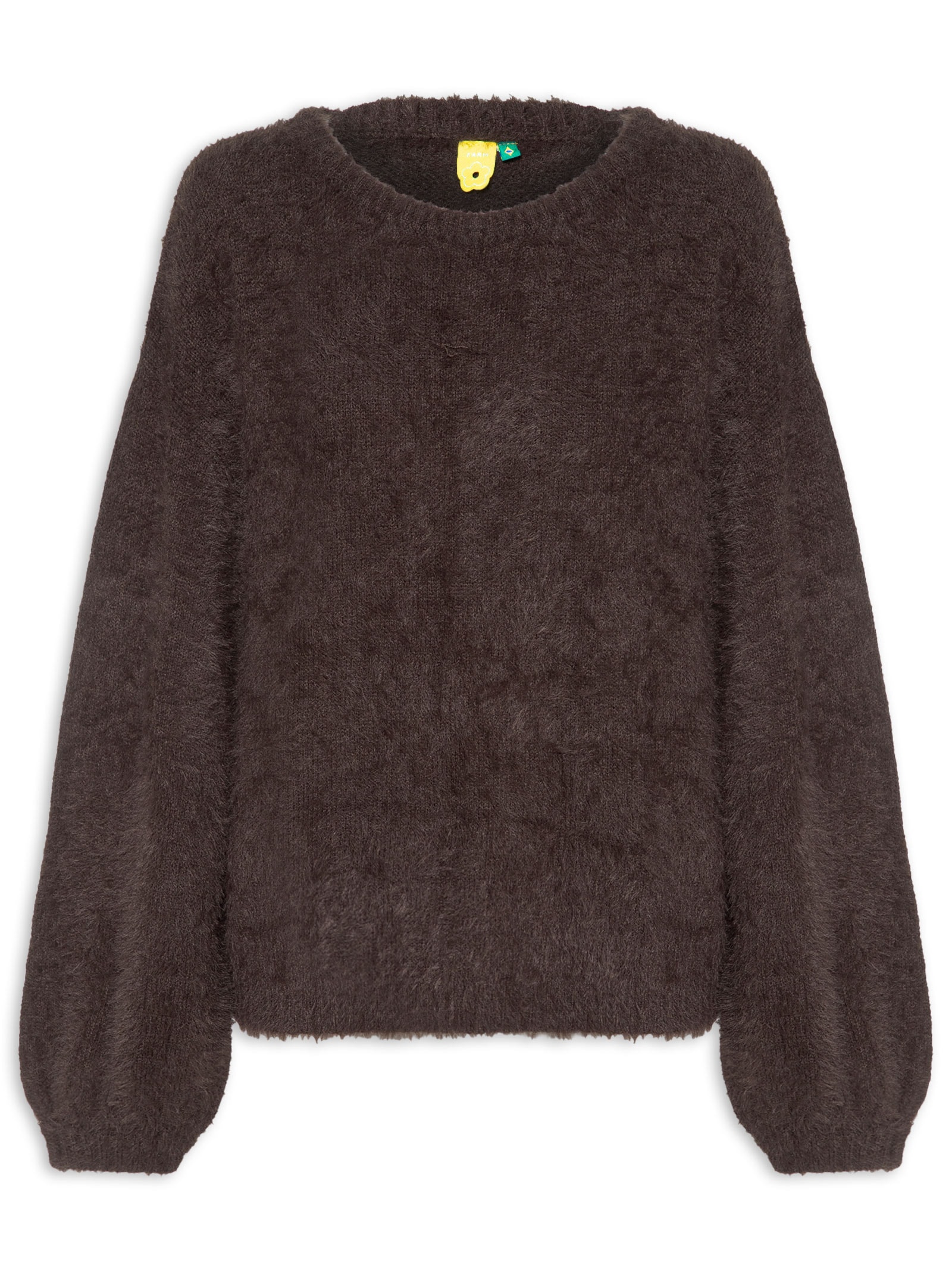 Suéter Feminino Tricot Pelinho Marrom Farm