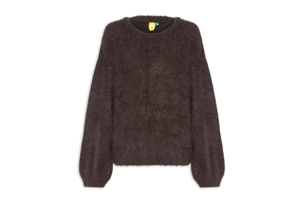 Suéter Feminino Tricot Pelinho - Marrom