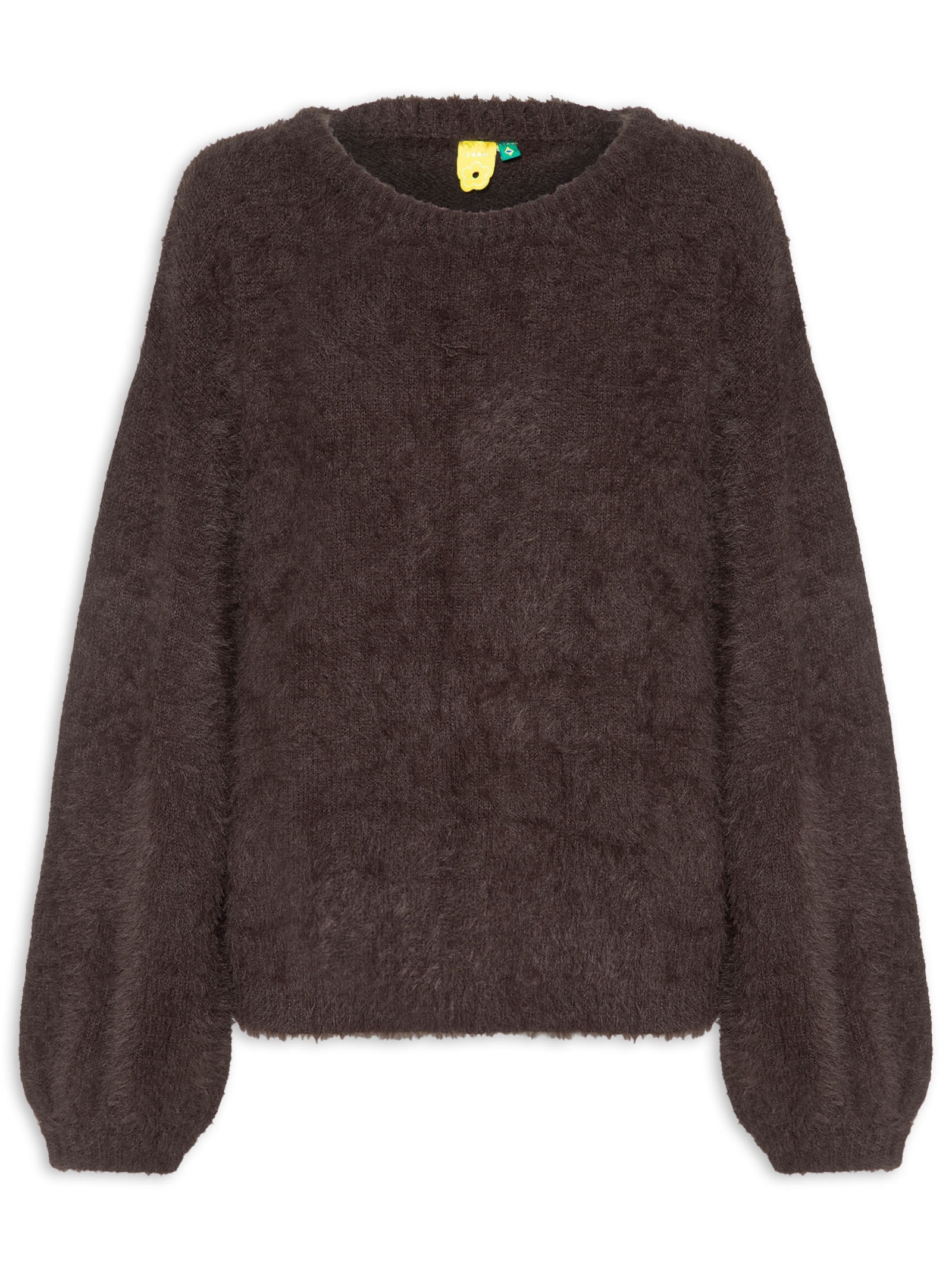 Suéter Feminino Tricot Pelinho Marrom Farm