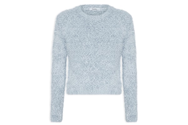 Suéter Feminino Tricot Texturizado - Azul