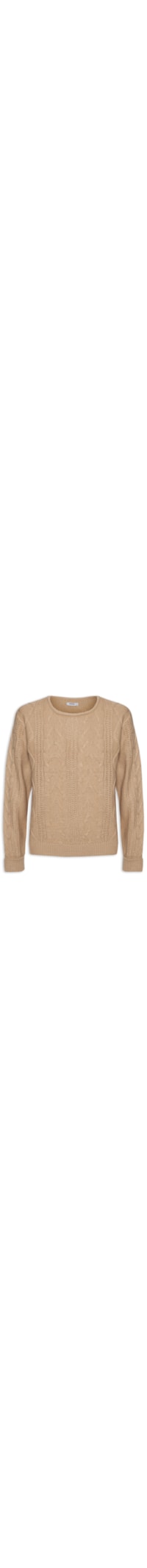 Suéter Feminino Tricot Texturizado - Marrom