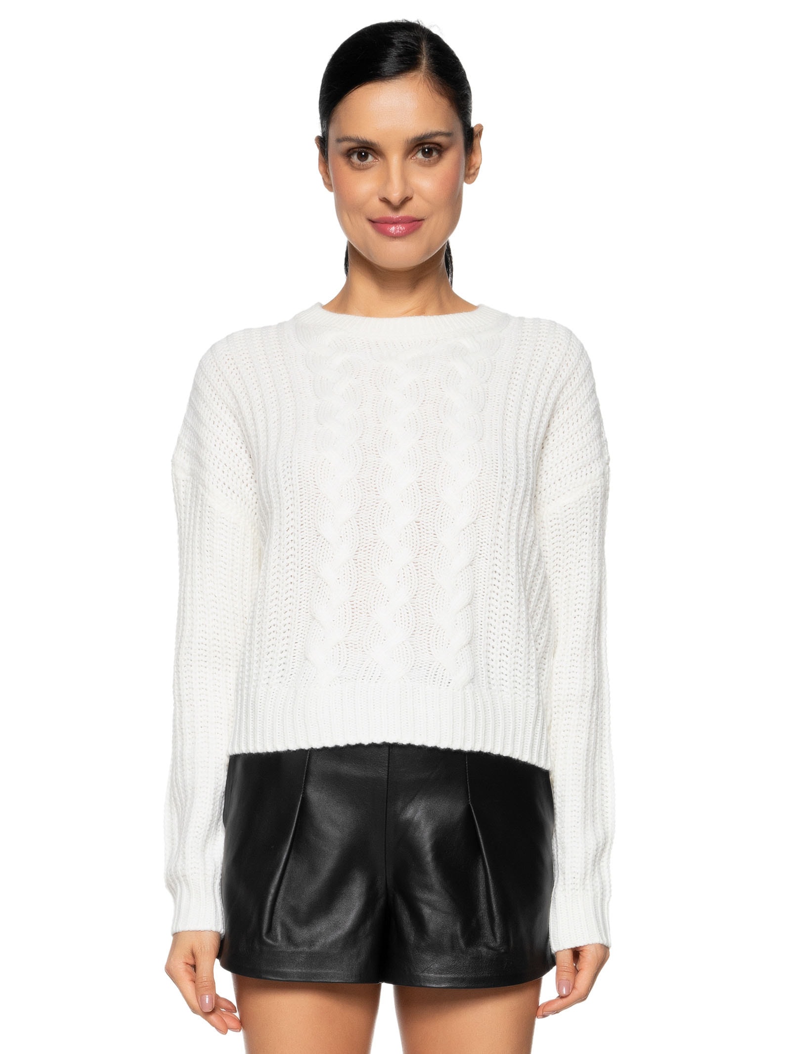 Market 33 - Suéter Feminino Tricot Texturizado - Off White