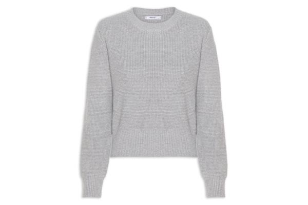 Suéter Feminino Tricot Texturizado Oversized - Cinza