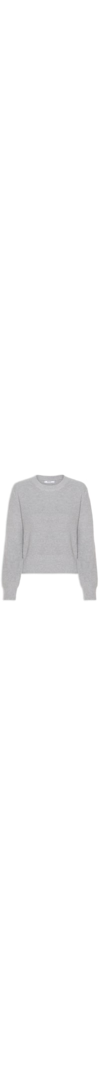 Suéter Feminino Tricot Texturizado Oversized - Cinza