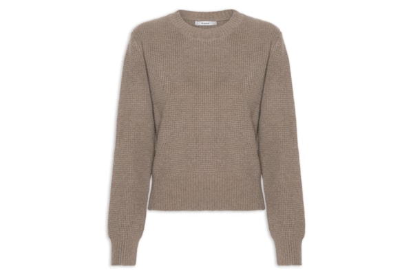 Suéter Feminino Tricot Texturizado Oversized - Marrom