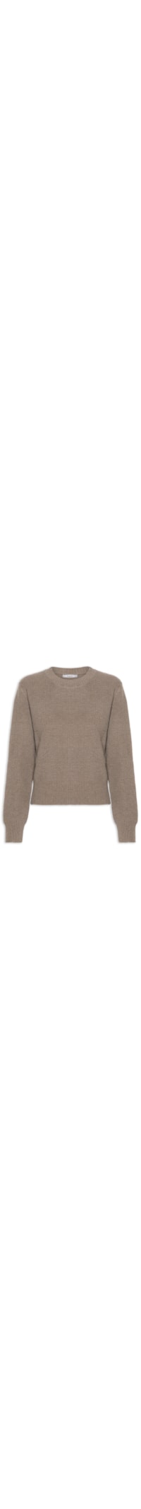 Suéter Feminino Tricot Texturizado Oversized - Marrom
