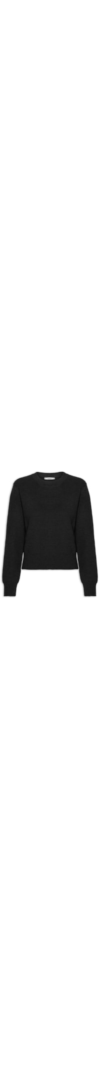 Suéter Feminino Tricot Texturizado Oversized - Preto
