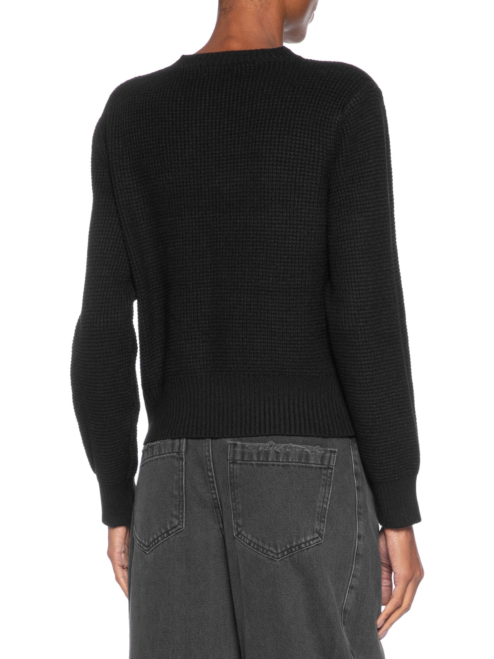 Suéter Feminino Tricot Texturizado Oversized Preto Basiq