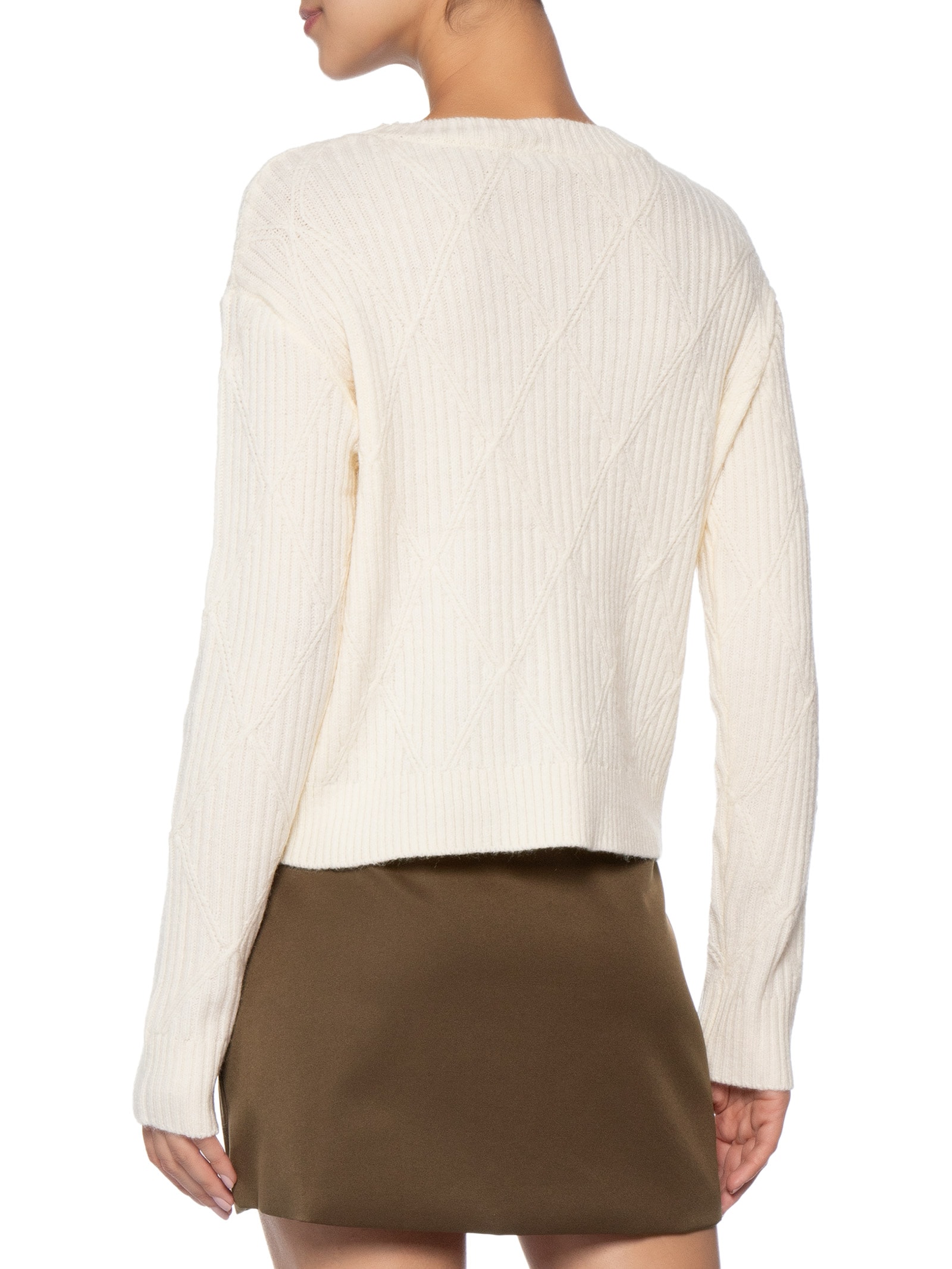 Suéter Feminino Tricot Texturizado  – Off White Basiq