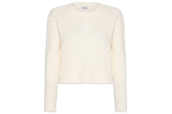 Suéter Feminino Tricot Texturizado  – Off White