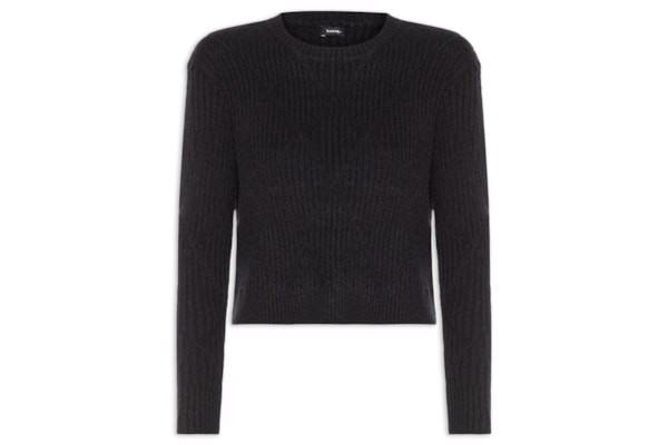 Suéter Feminino Tricot Texturizado  – Preto