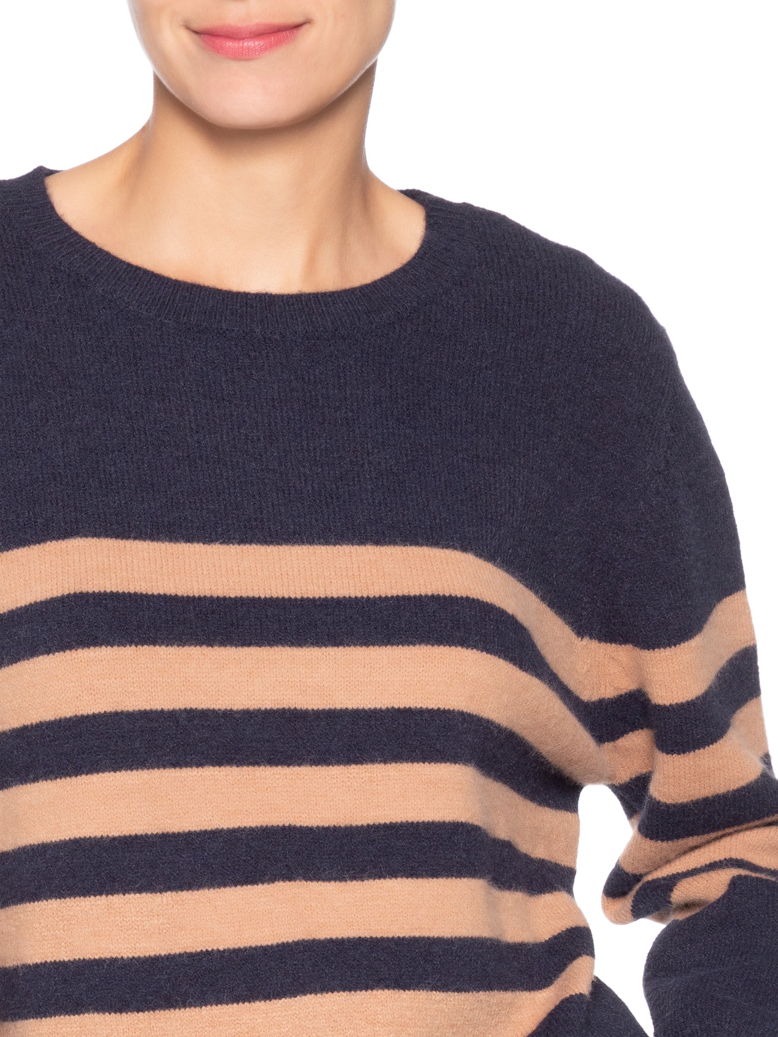 Suéter Listrado Feminino Azul Market 33