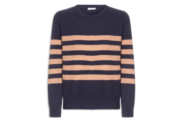 Suéter Listrado Feminino - Azul