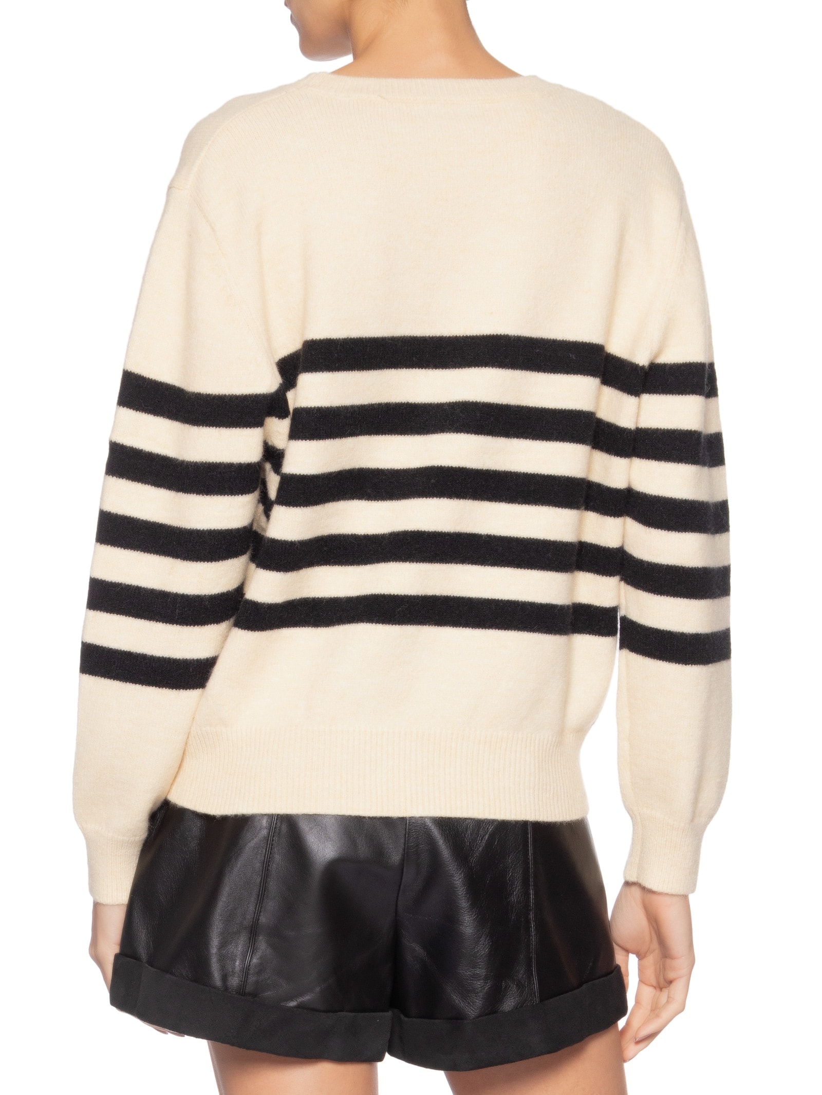 Suéter Listrado Feminino Bege Market 33