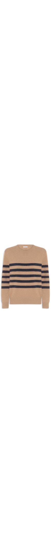 Suéter Listrado Feminino Em Tricot - Marrom