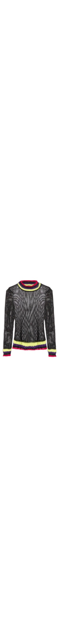 Suéter Listras Tricot - Preto