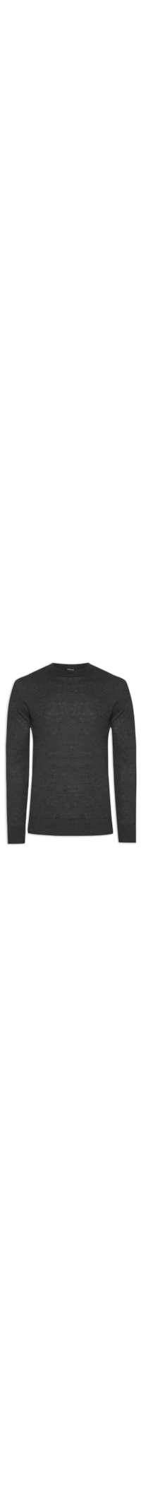 Suéter Maculino Manga Longa Mix Wool Cashmere - Preto