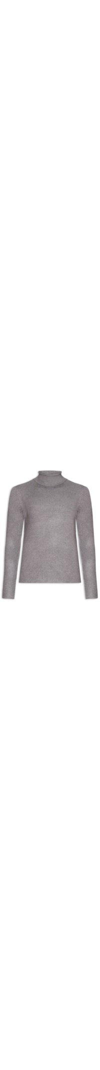 Suéter Masculino Básico Gola Alta - Cinza