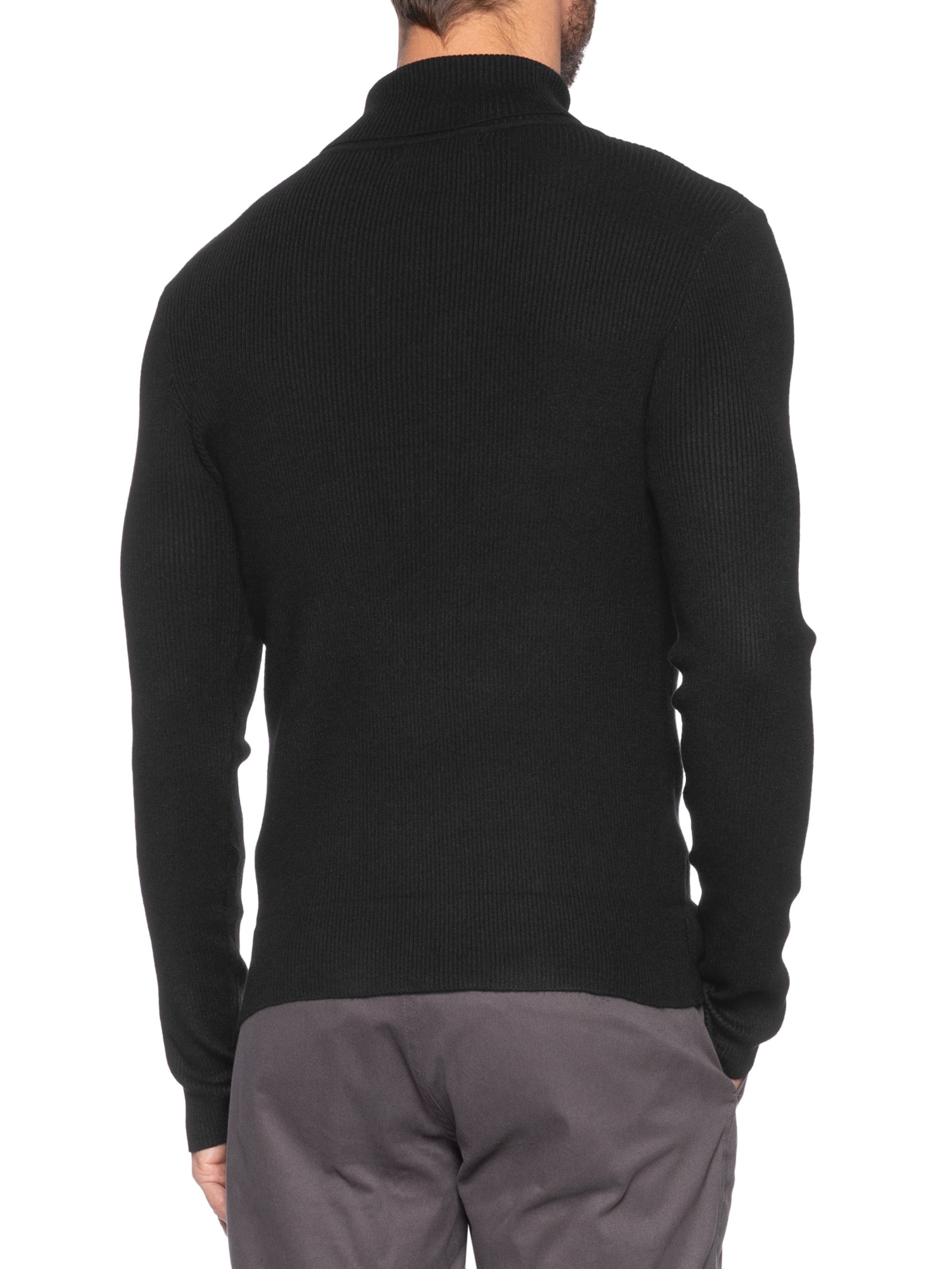Suéter Masculino Básico Gola Alta Preto '2 Essential