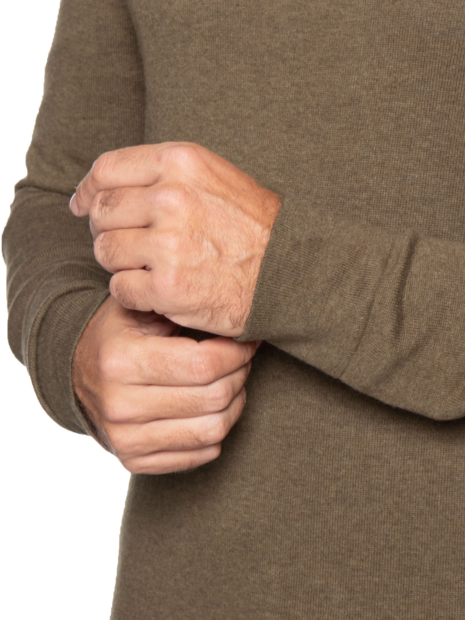 Suéter Masculino Básico Gola Careca Em Tricot Marrom Aramis