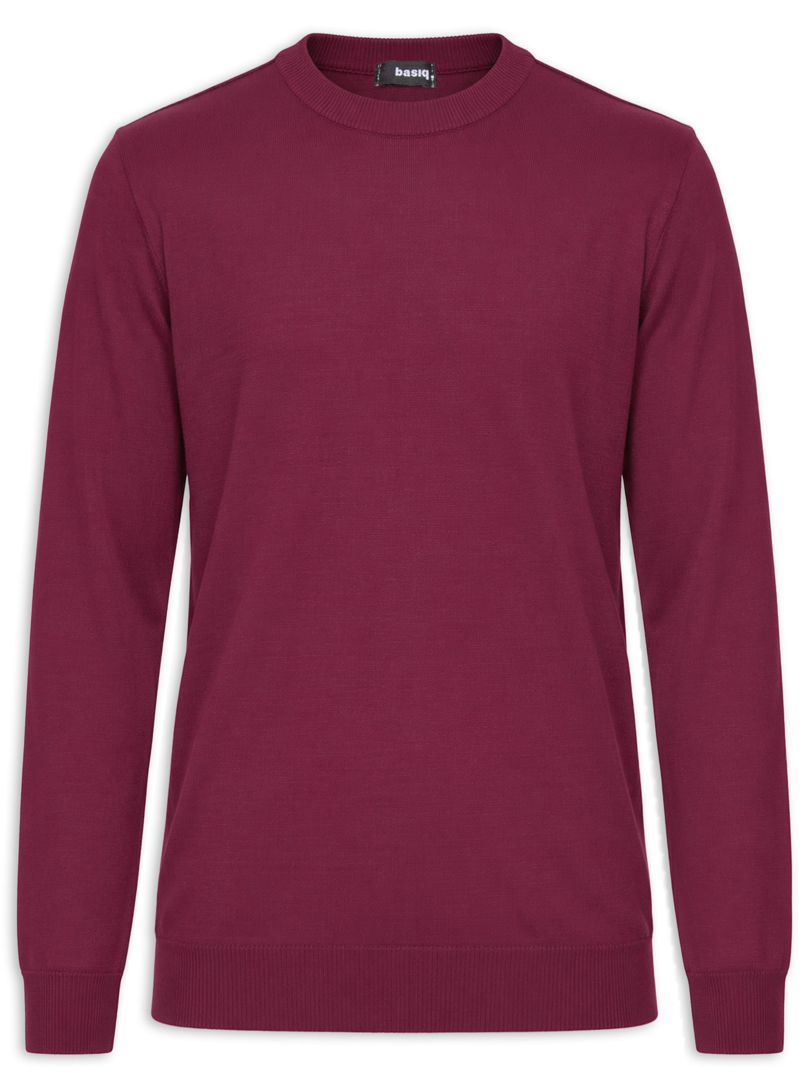 Suéter Masculino Básico Gola Careca Vermelho Basiq Men