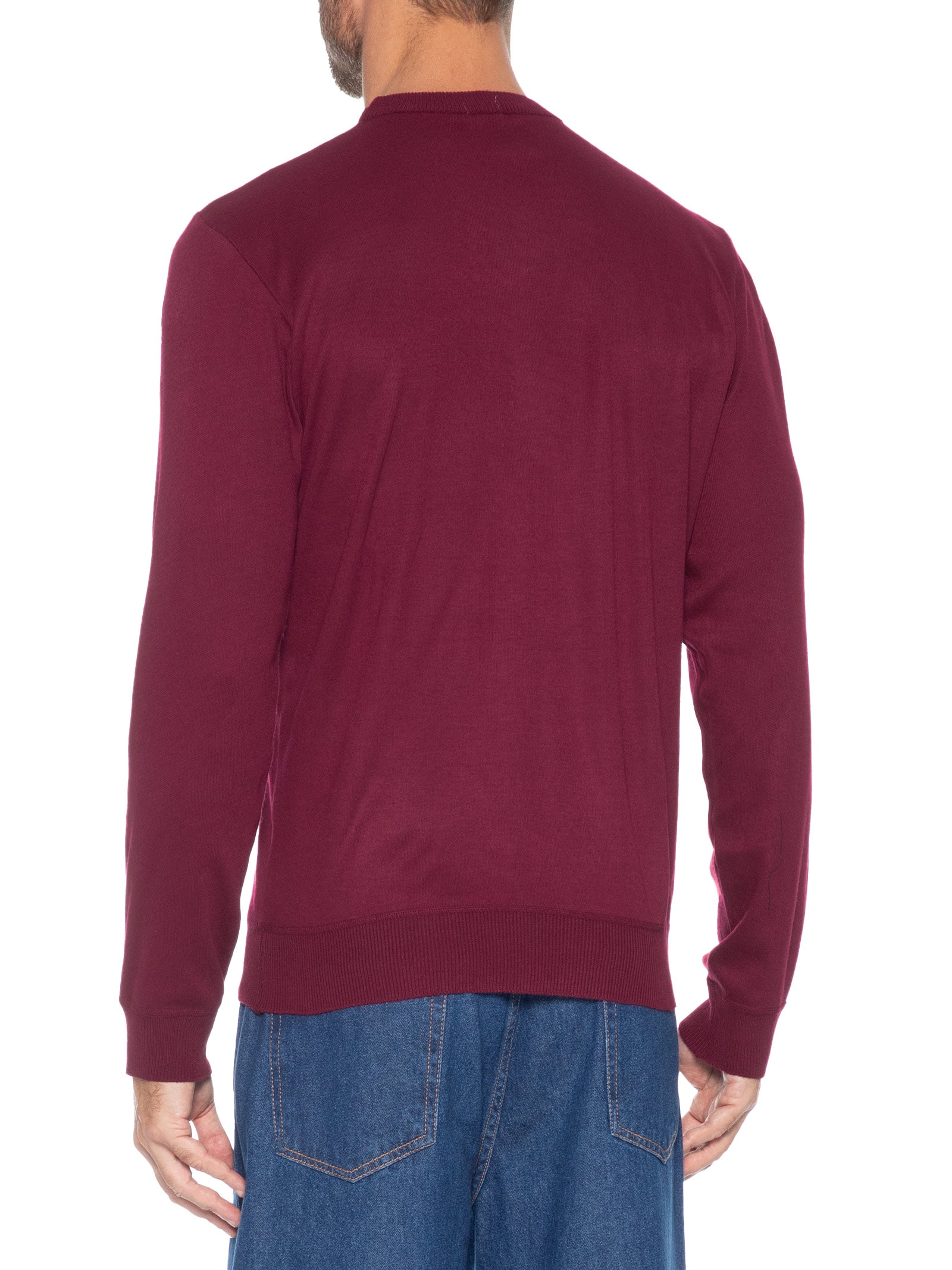 Suéter Masculino Básico Gola Careca Vermelho Basiq Men