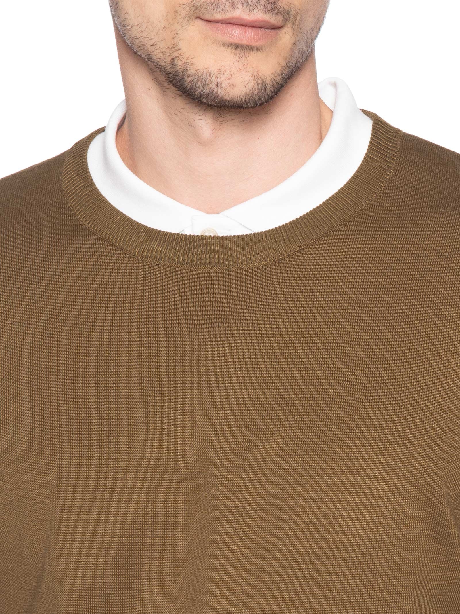 Suéter Masculino Básico Gola Redonda Marrom Basiq Men