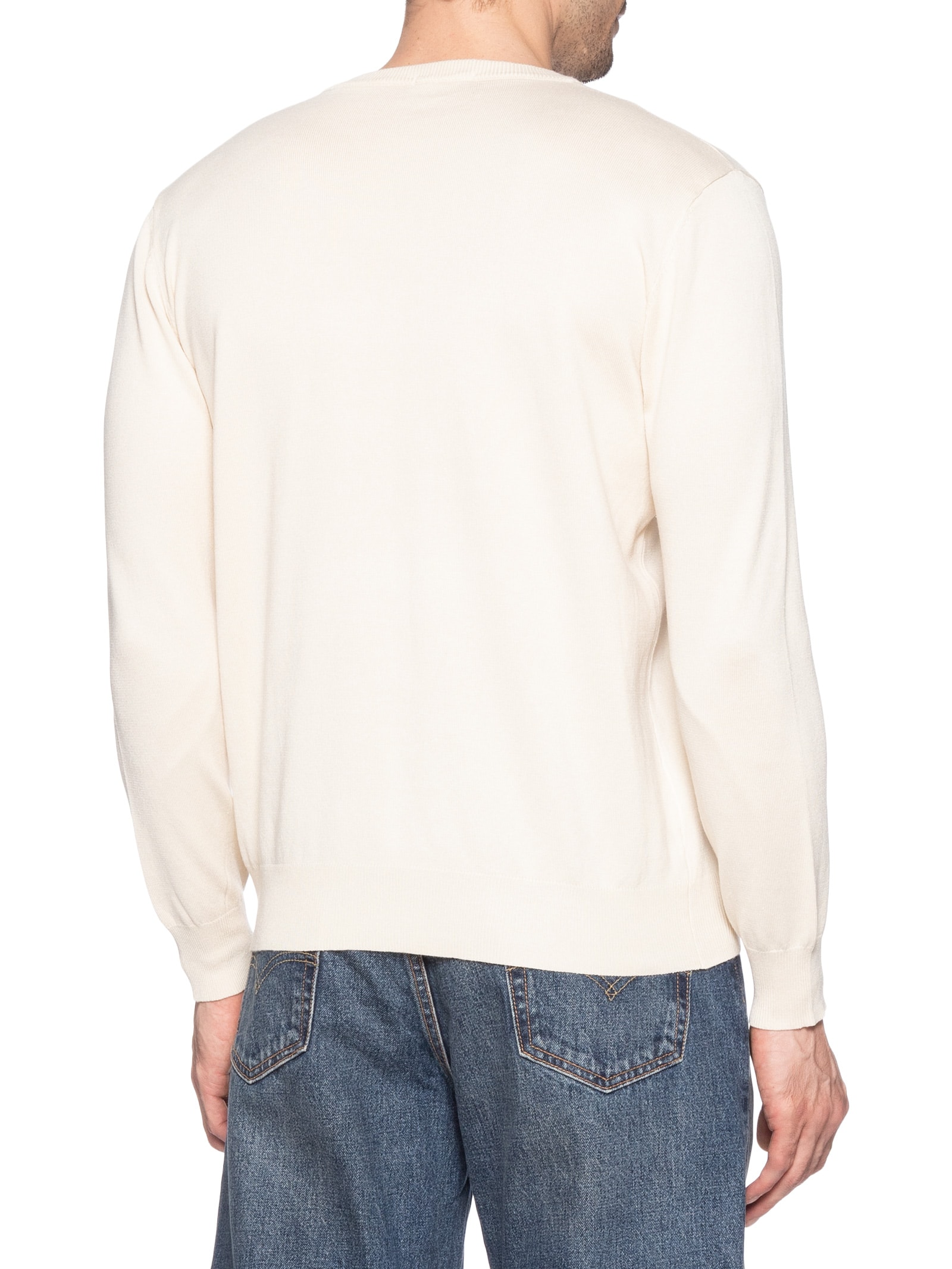 Suéter Masculino Básico Gola Redonda Off White Basiq Men