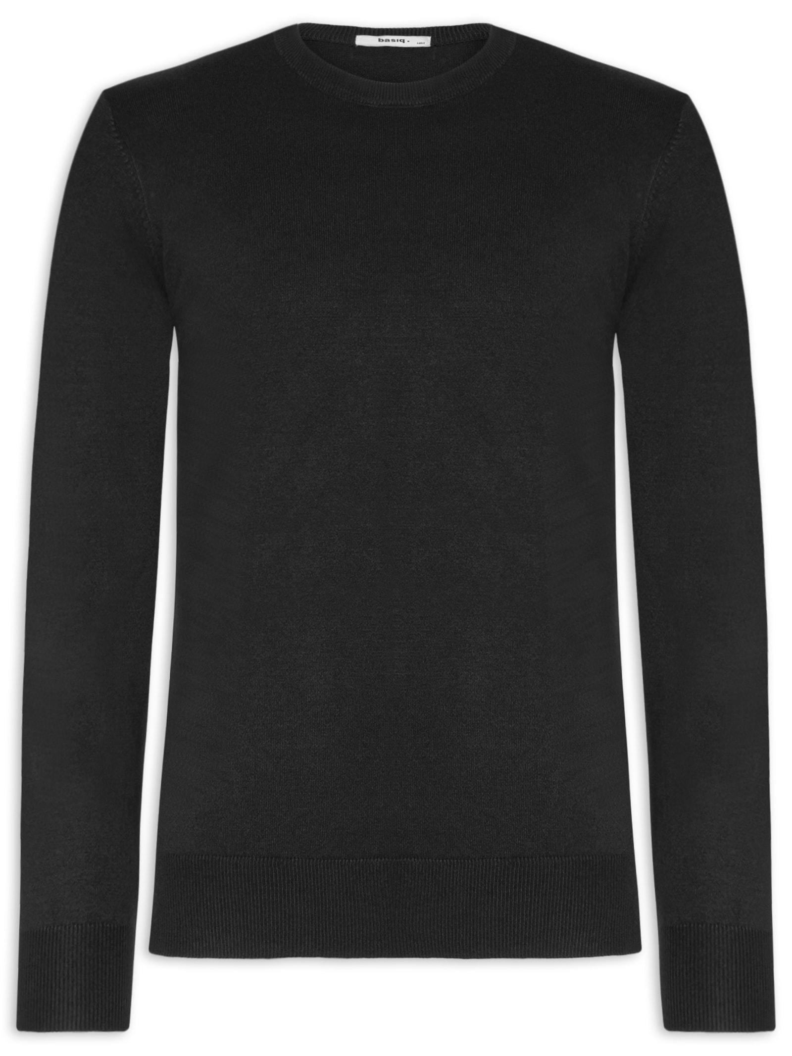 Suéter Masculino Básico Gola Redonda Preto Basiq Men