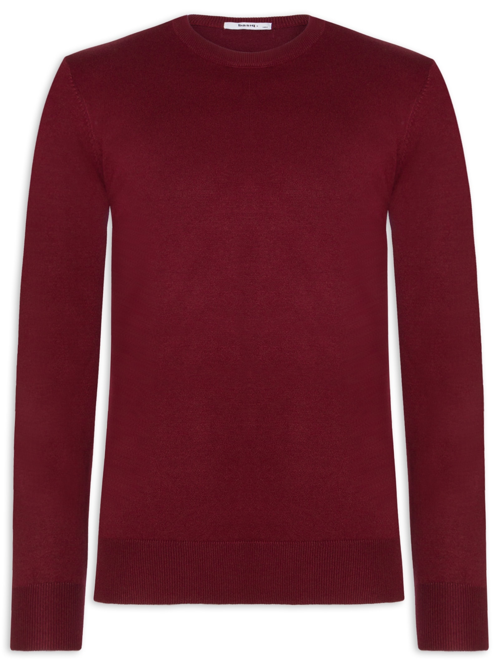 Suéter Masculino Básico Gola Redonda Vermelho Basiq Men