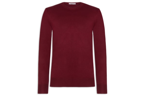 Suéter Masculino Básico Gola Redonda - Vermelho