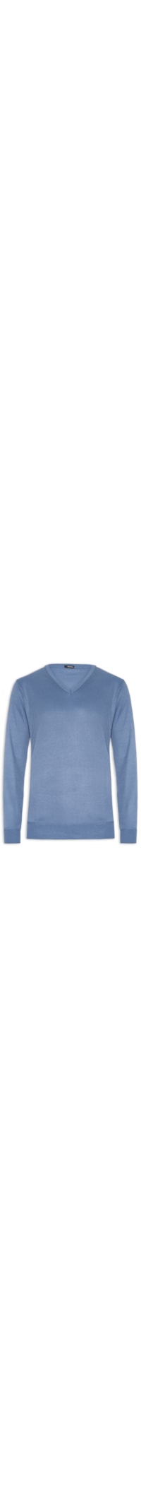 Suéter Masculino Básico Gola V - Azul